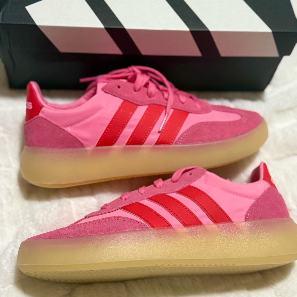 Adidas Women's Pink and Red Sneakers
